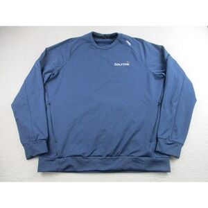 UNRL Sweatshirt Mens XL Blue Crewneck Golfzon Logo Zip‎ Pockets Stretch Pullover